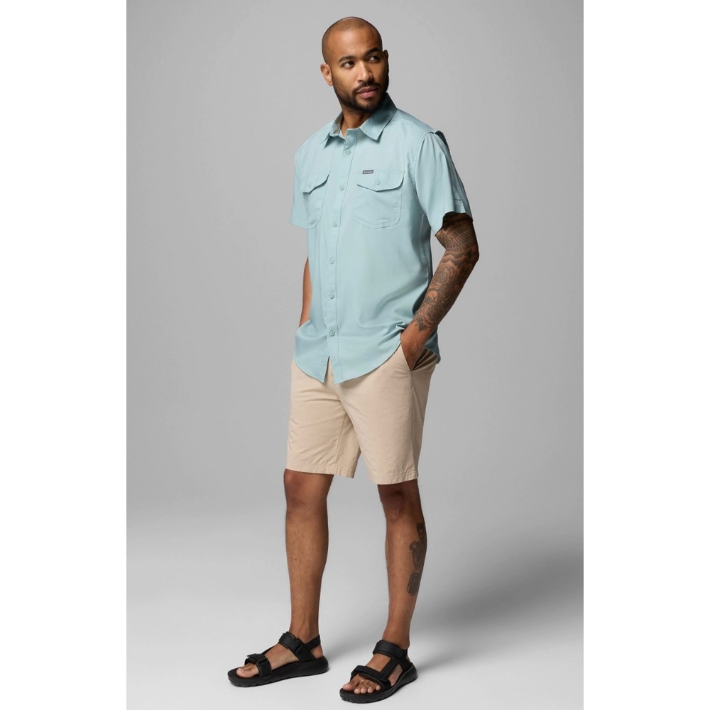 Columbia Mens Utilizer II Solid Short Sleeve Mint Green Omni-Wick Small NWT